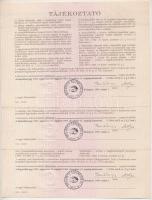 Budapest 1991. "Országos Kárrendezési és Kárpótlási Hivatal" kárpótlási jegye 1000Ft-ról (...