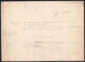 Szűr Szabó József (1902-1993): Petőfi és Petrovicsné, 1950 körül (karikatúra). Ceruza, papír. Jelzet...