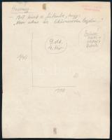 Szegő Gizi (1902-1985): Bár, honvágy (karikatúra). Vegyes technika, papír, jelzett, hátoldalán &quot...