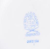 Herendi Rothschild mintás fedeles edény, rózsa fogóval, jelzett, kis kopással, m: 15 cm