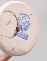 2 porcelán figura Aquincum kutyus, jn. macska. 5-7 cm