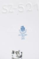 Hollóházi Szász Endre által tervezett mintával díszített porcelán váza. Matricás, jelzett, hibátlan ...