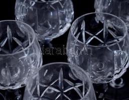 6 db kristály boros pohár hibátlan 20 cm