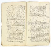 cca 1780 Draveczky József királyi tanácsos hagyatékának összeírása és osztályos egyezség. 12 beírt o...