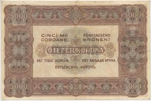 1920. 5000K piros "5 B03 930086" sorszámmal, "Orell Füssli Zürich" nyomdahely je...