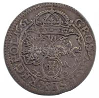 Lengyel-Litván Nemzetközösség 1661TL-B 6gr Ag "II. János Kázmér" Krakkó (3,29g) T:XF
Poli...