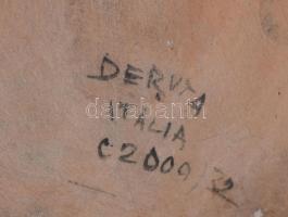 Deruta nagyméretű kancsó, jelzett, mázhibákkal, m: 33 cm