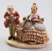 Lippelsdorf historizáló szobor, jelzett, 19x19 cm