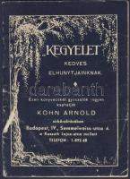 cca 1920 Izr. sírkőkészítő ajándék halotti imakönyve és nyilvántartó könyvecske zsidó imákkal és a közp. Izr. temető térképével (fedlapon szakadás) / Pray booklet of jewish gravestone maker (cover damaged)