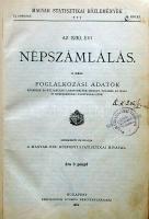 1930 Magyar Statisztikai Közlemények új sorozat Népszámlálás - foglalakoztatás, Stephaneum nyomda 1934 (gerinc sérült)