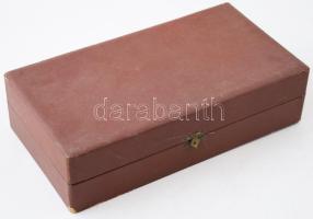 Régi alpakka keresztelő készlet, díszdobozban. Jelzett, jó állapotban