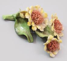 Herendi rózsa, jelzett, sérüléssel, h: 10,5 cm