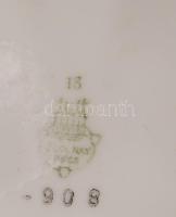 Zsolnay körtés bonbonniere. Kézzel festett, jelzett, kis kopással 9 cm + kis tálka