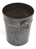 Pezsgősvödör. Alpakka, jelzett gravírozott m: 23 cm