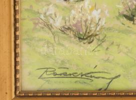 Rökk Károly (1891-1970): Hegyoldal. Pasztell, papír, jelzett, üvegezett keretben 32x42 cm