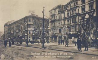 Berlin Alexander square, fights in the street 1919 March photo