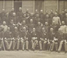cca 1910-1914 A cs. és kir. 38. gyalogezred tisztjeinek csoportképe XIII. Alfonz spanyol királlyal (...