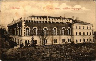 1912 Temesvár, Timisoara; Tüzér szertár / Artillerie Zeugsdepot / K.u.K. military artillery depot (fl)