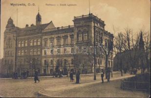 Myslowice town hall and lyceum