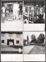 cca 1940 Bozó János vegyész üzemet tekint meg, fotók.7 db 13x18 cm