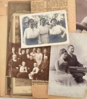 Vegyes fotó tétel, egyben, részben Bozó János vegyész családi fotóhagyatéka kb 30 db cca 1900-1940