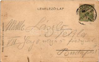 1905 Budapest V. Müller Országos Kaszinó (casino) palotájában, étterem belső dolgozókkal, étlap. Sem...