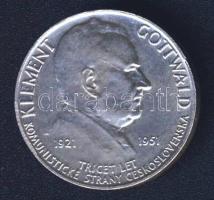 Csehszlovákia 1951. 100K Ag "Kommunista párt 30. évfordulója" T:2