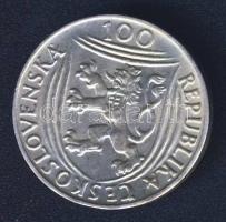 Csehszlovákia 1951. 100K Ag "Kommunista párt 30. évfordulója" T:2