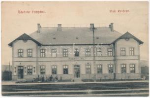 Tompa, Tampa; Piski rendező pályaudvar, vasútállomás / railway station (lyuk / pinhole)