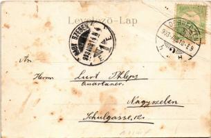 1903 Debrecen, Vasúti indóház, vasútállomás. Komáromi J. felvétele és kiadása, Art Nouveau, litho (E...