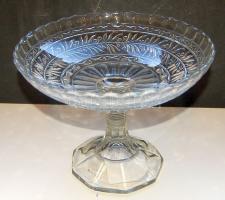 Üveg bonbonkínáló tálka d: 25 cm