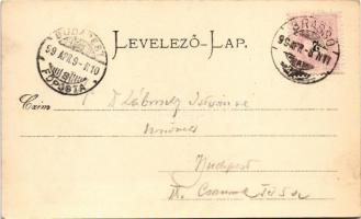 1899 (Vorläufer) Brassó, Kronstadt, Brasov; Honterus szobor, Evangélikus templom. Wilh. Hiemesch / s...