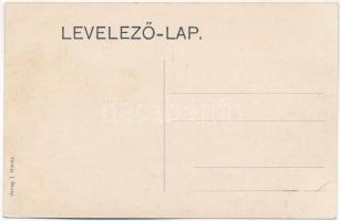 Szászsebes, Mühlbach, Sebes; Rosengasse / Rózsa utca, Rudolf Breckner, Karl Fabritius üzlete. J. Hie...