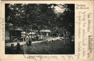 1904 Marosújvár, Uioara, Ocna Mures; Báncsai kuglizó, tekepálya. Grün Géza kiadása / bowling alley (EK)