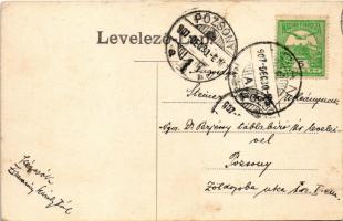 1907 Bán, Trencsénbán, Bánovce nad Bebravou; Fő tér, Városház, Mária oszlop. Fuchs Vilmos kiadása / ...