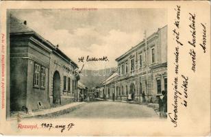 1907 Rozsnyó, Roznava; Csucsomi utca. Fuchs Adolf kiadása / street view (EB)