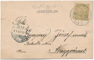 1904 Szilágysomlyó, Simleu Silvaniei; Piac tér, Barta Károly férfi szabó üzlete / market square, sho...