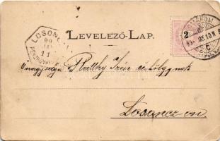 1899 (Vorläufer) Komárom, Komárno; vashíd, Katonai lovarda, Igazságügyi palota. Divald fénynyomata /...