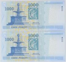 2015. 1000Ft (2x) sorszámkövetők "DD 4887351 - 4887352" T:AU, kissé hullámos papír
Krause...