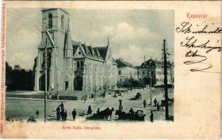 1902 Kaposvár, Római katolikus templom. Gerő Zsigmond kiadása (vágott / cut)