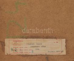 Zombori László (1937-): Behavazott nádas. Tempera, farost, jelzett. Hátoldalán autográf felirattal é...