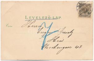 ~1897 (Vorläufer) Brassó, Kronstadt, Brasov; Evang. Kirche, Rathaus, Marktplatz, Schlossberg, Graft....