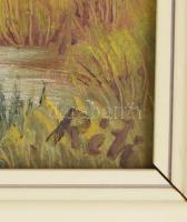 Réti Mátyás (1922-2002): Mocsár, 1988. Olaj, farost, jelezve jobbra lent, a hátoldalán autográf feli...