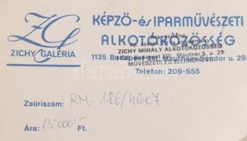 Réti Mátyás (1922-2002): Mocsár, 1988. Olaj, farost, jelezve jobbra lent, a hátoldalán autográf feli...