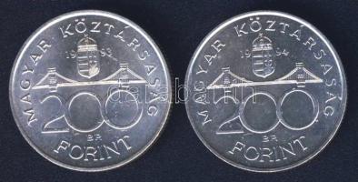 1993-94. 200Ft Ag "MNB" + "Deák" T:BU,2
