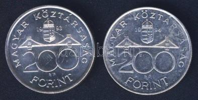1993-94. 200Ft Ag "MNB" + "Deák" T:BU,2