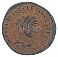 Római Birodalom / Antiochia / Diocletianus 284-305. Follis Cu (3,03g) T:XF,VF Roman Empire / Antioch / Diocletian 284-305. Follis Cu "IMP C C VAL DIOCLETIANVS PF AVG / CONCORDIA MILITVM - S - ANT" Prince standing right in military dress, receiving Victory on globe from Jupiter facing left, leaning on sceptre (3,03g) C:XF,VF RIC VI 60a