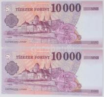 2014. 10.000Ft (2x) sorszámkövetők "AD 3303405 - 3303406" T:UNC-AU
2014. 10.000 Forint (2...