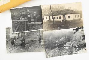 cca 1957-1958 Királyrét, Mesztegnyő, Baja környéke, vegyes felvételek: keskeny nyomtávú vasút, termé...