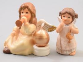 2 db Goebel angyalos asztali dísz. Festett, jelzett, hibátlan 8 cm